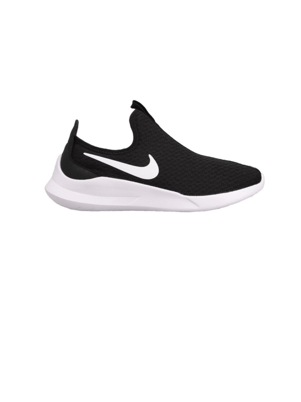 Nike women Black Slip-On Sneakers with White Swoosh